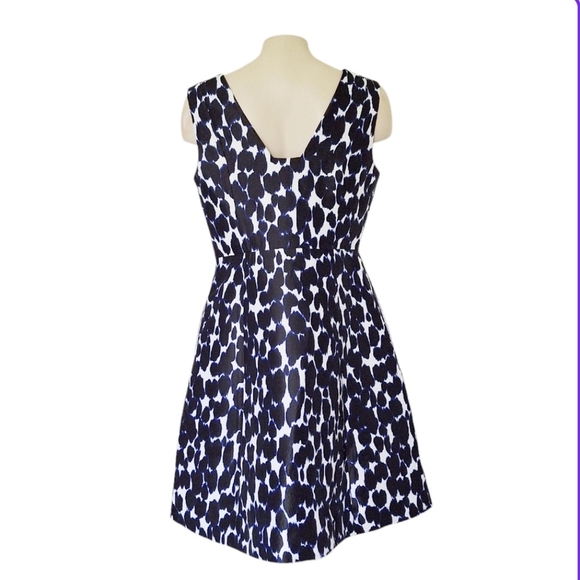Kate Spade Leopard Print Fit and Flare Mikado Dress Wedding Cocktail Twee - Picture 5 of 8